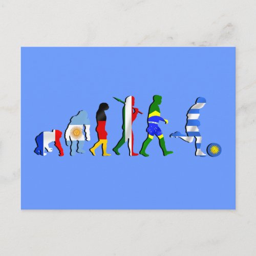 Uruguay soccer football Evolution futboll gifts Postcard