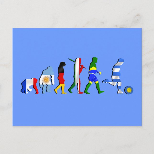 Uruguay soccer football Evolution futboll gifts Postcard (Front)