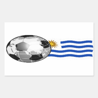 Uruguay Soccer Rectangle Stickers