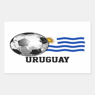 Uruguay Soccer Rectangle Stickers