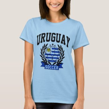 Uruguay Soccer T-shirt by mcgags at Zazzle