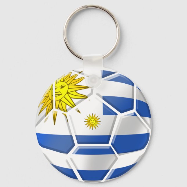 Uruguay Soccer T-shirts and gifts Keychain (Front)