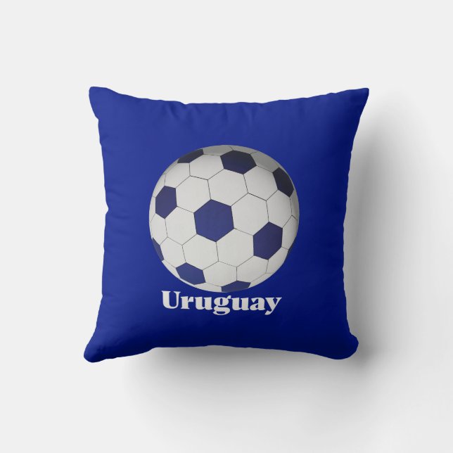 Uruguay Soccer Throw Pillow (Back)
