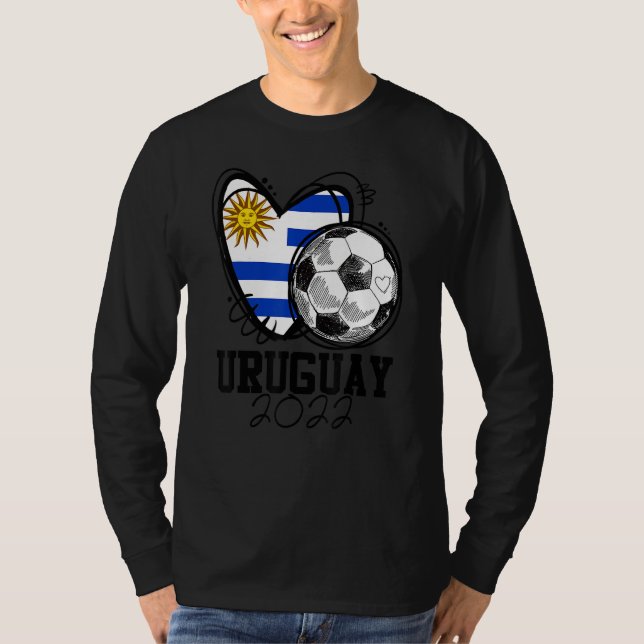 Uruguay Soccer Uruguayan Flag Love Country Pride H T-Shirt (Front)