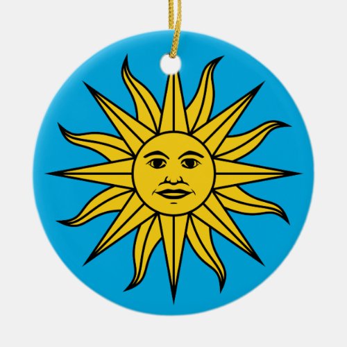 Uruguay Sol de Mayo Ceramic Ornament