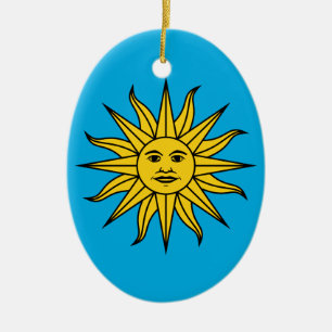 Uruguay Sol de Mayo Ceramic Ornament