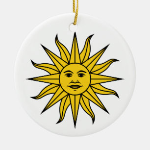 Uruguay Sol de Mayo Ceramic Ornament