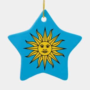 Uruguay Sol de Mayo Ceramic Ornament