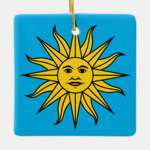 Uruguay Sol de Mayo Ceramic Ornament