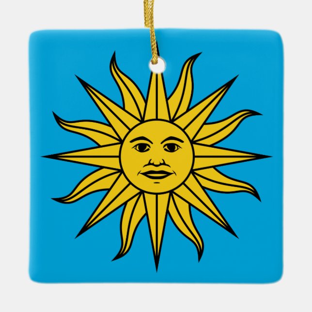 Uruguay Sol de Mayo Ceramic Ornament (Front)