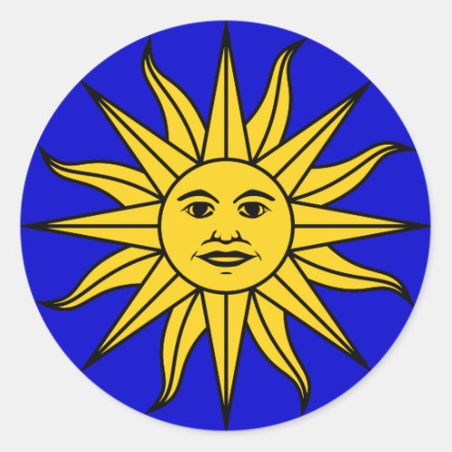 Uruguay Sol de Mayo Classic Round Sticker