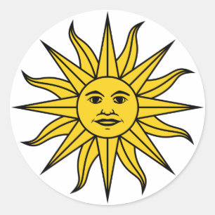 Uruguay Sol de Mayo Classic Round Sticker