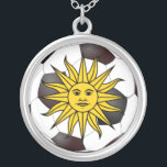 Uruguay "Sol de Mayo" Silver Plated Necklace<br><div class="desc">Uruguay "Sol de Mayo" & Soccer Ball Necklace</div>