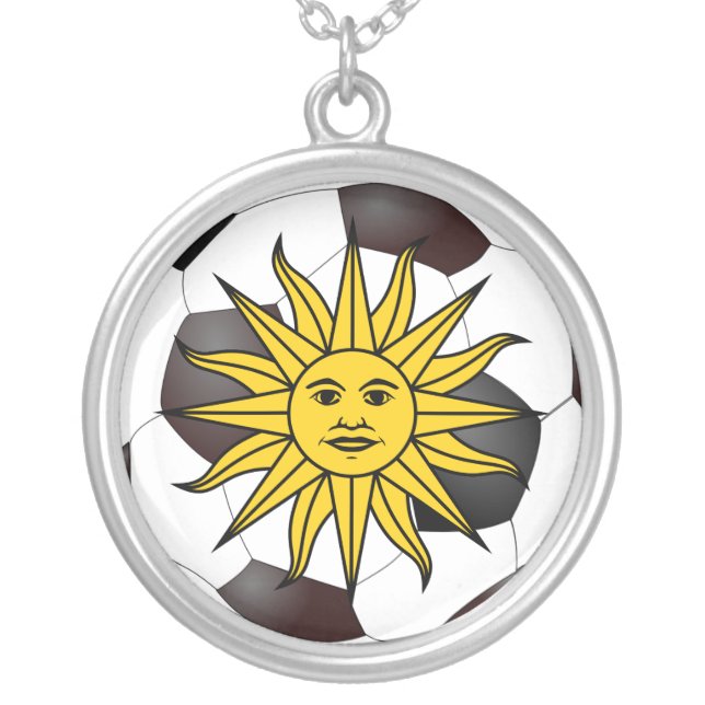 Uruguay "Sol de Mayo" Silver Plated Necklace (Front)
