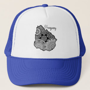 Uruguay South America Mandala Map Trucker Hat