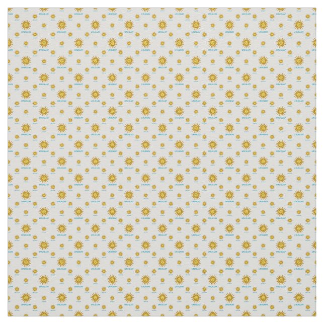 Uruguay Symbol Motif Pattern Fabric (Swatch)