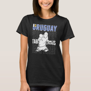 Uruguay Table Tennis Support Uruguayan Ping Pong T-Shirt