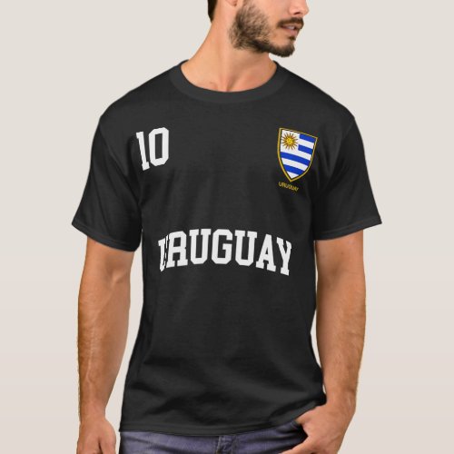 Uruguay Team Sports Number 10 Soccer Uruguayan Fla T_Shirt