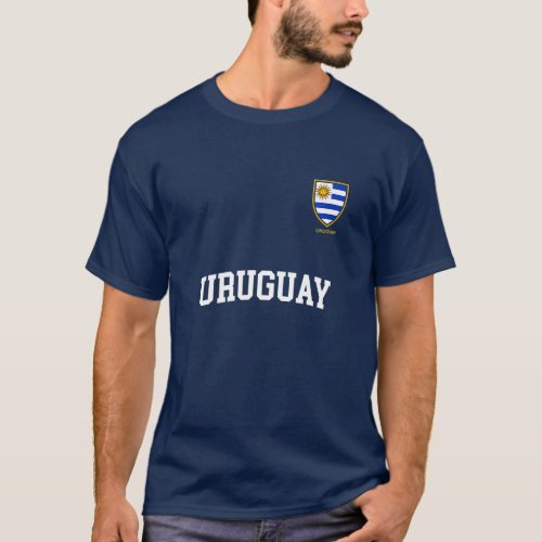 Uruguay Team Sports Soccer Uruguayan Flag Jersey T_Shirt