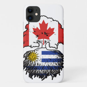 Uruguay Uruguayan Canadian Canada Tree Roots Flag iPhone 11 Case