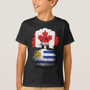 Uruguay Uruguayan Canadian Canada Tree Roots Flag T-Shirt