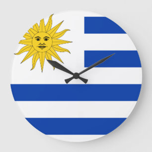 Uruguay (Uruguayan) Flag Large Clock