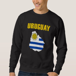 Uruguay Uruguayan Uruguay map Uruguay Flag Sweatshirt