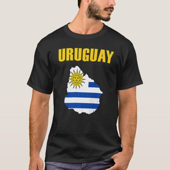 Uruguay Uruguayan Uruguay map Uruguay Flag T-Shirt (Front)
