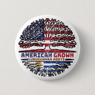 Uruguay Uruguayan US American USA United States Button