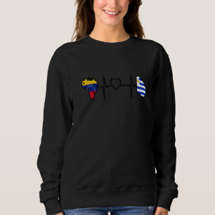 Uruguay Venezuela Flag Uruguayan Venezuelan Heartb Sweatshirt