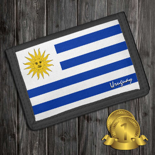 Uruguay wallet, Uruguay flag patriots /sports Tri-fold Wallet