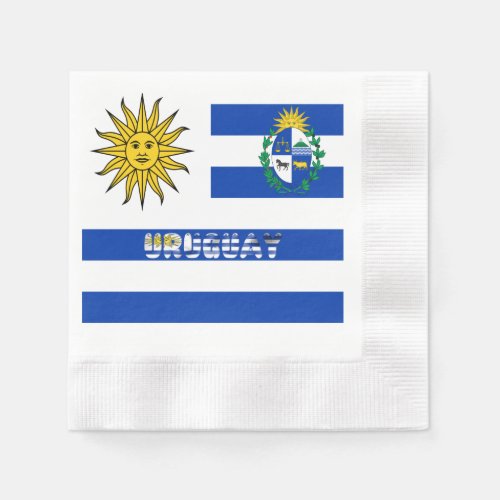 Uruguayan flag_coat of arms napkins