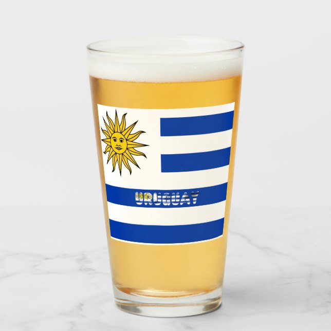 Uruguayan flag  glass (Front Filled)