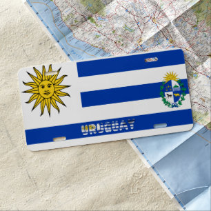 Uruguayan flag license plate