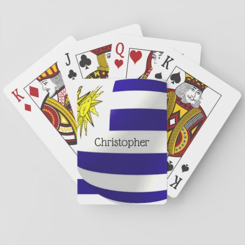 Uruguayan Flag Poker Cards