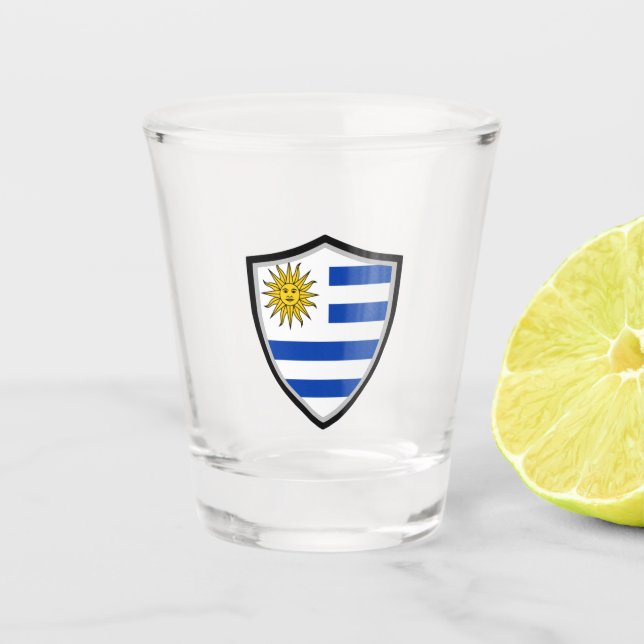 Uruguayan flag shot glass (Front)