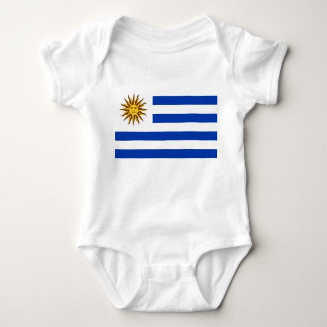 Uruguayan Flag (Uruguay) Baby Bodysuit (Front)