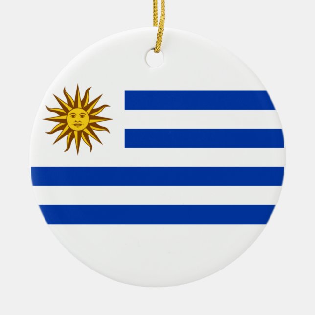 Uruguayan Flag (Uruguay) Ceramic Ornament (Front)
