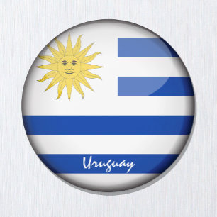 Uruguayan flag & Uruguay - travel/sports fans Magnet