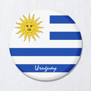 Uruguayan flag & Uruguay - travel/sports fans Magnet