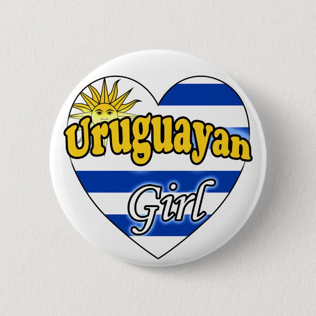 Uruguayan Girl Button (Front)