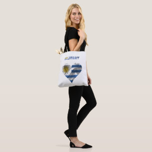 Uruguayan heart tote bag