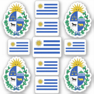 Uruguayan state symbols / coat of arms and flag sticker