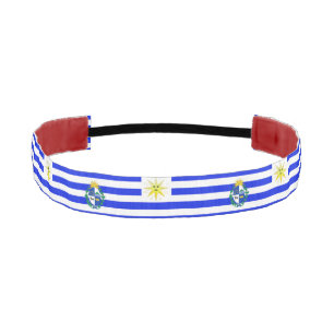 Uruguayan stripes flag athletic headband