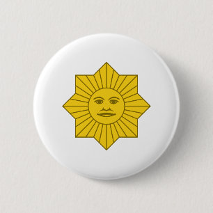 Uruguayan Sun of May Pinback Button