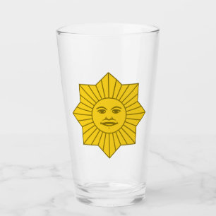 Uruguayan Sun of May / Sol de Mayo Glass