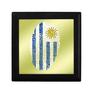 Uruguayan touch fingerprint flag jewelry box