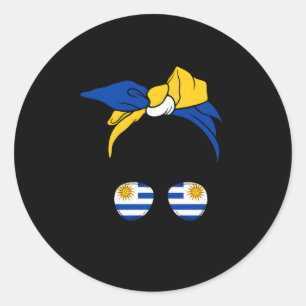 Uruguayan Uruguaya Uruguayan Heritage Uruguay Flag Classic Round Sticker