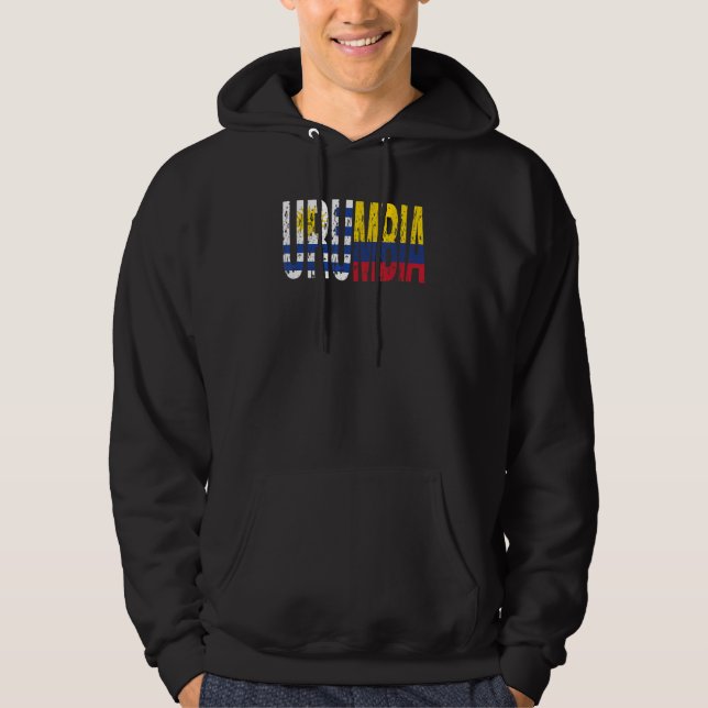 Urumbia Colombia Uruguay Falg Uruguayan Colombian  Hoodie (Front)