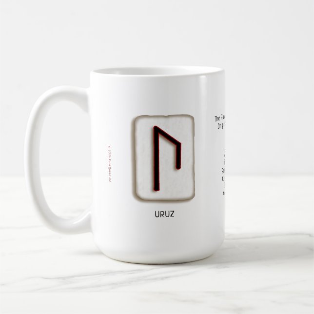 Uruz RuneStone 15 oz. Mug (Left)